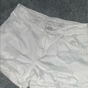 White Jean Short Short